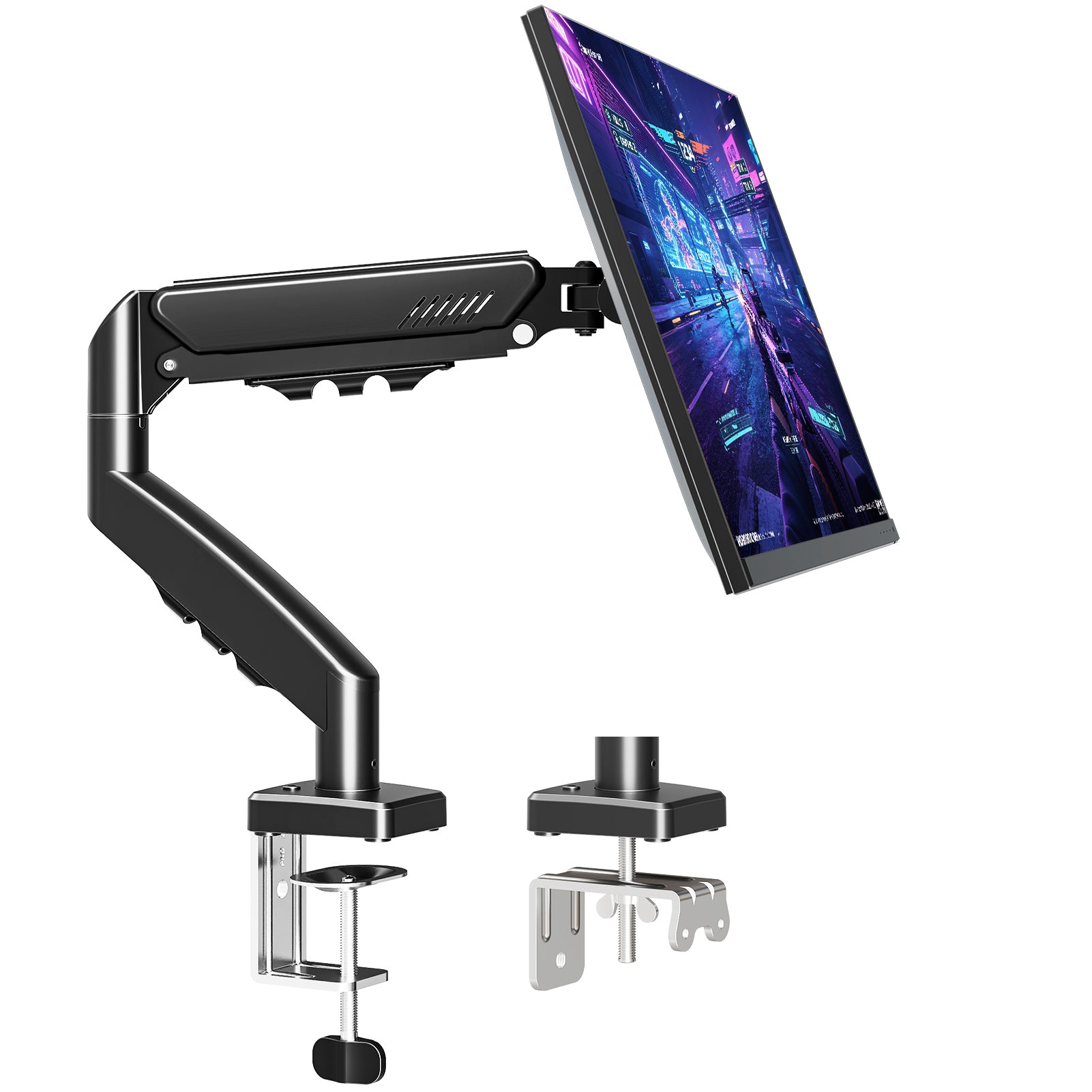 HOMOUNT Single Monitor Desk Mount for 13-32 Inch, 4.4-19.8lbs Screens, Adjustable Gas Spring Monitor Arm, Monitors Stand with Tilt, Swivel, Rotatable
