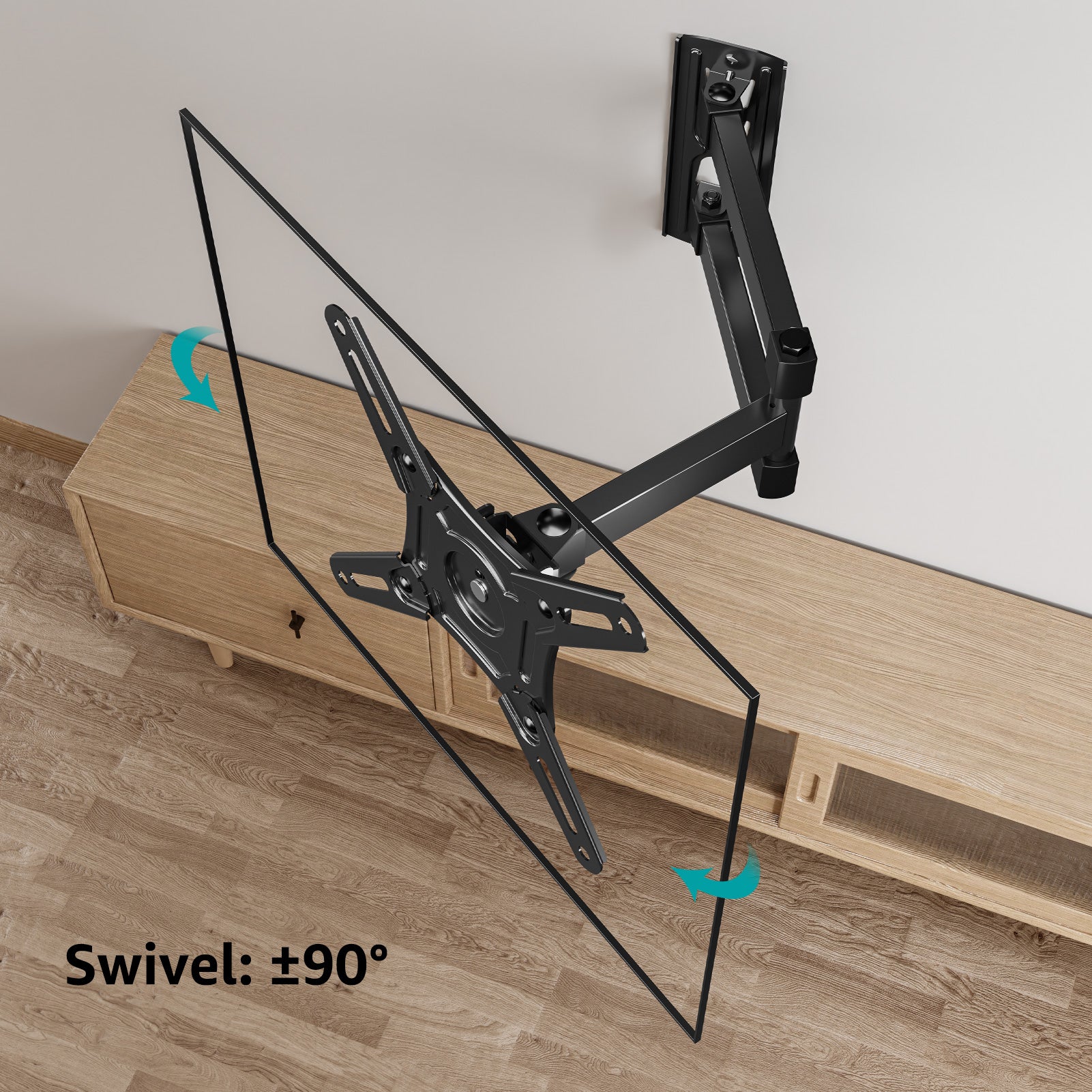HOMOUNT UL Listed Full Motion TV Monitor Wall Mount for Most 14-42 Inch LED LCD Flat Screen TVs & Monitors, Swivel Tilt Extension Rotation TV Mount Bracket Max VESA 200x200mm, up to 33 lbs