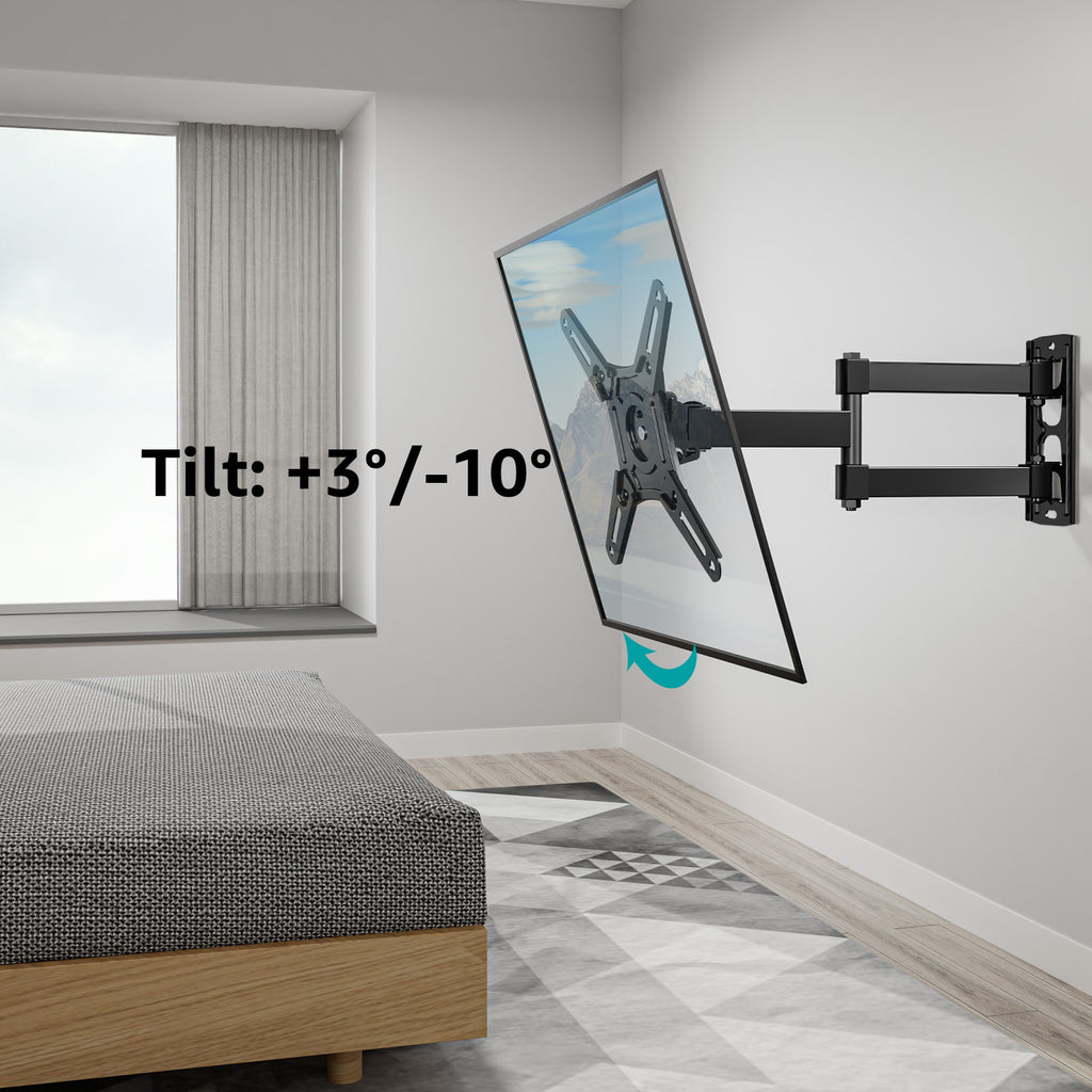 HOMOUNT UL Listed Full Motion TV Monitor Wall Mount for Most 14-42 Inch LED LCD Flat Screen TVs & Monitors, Swivel Tilt Extension Rotation TV Mount Bracket Max VESA 200x200mm, up to 33 lbs