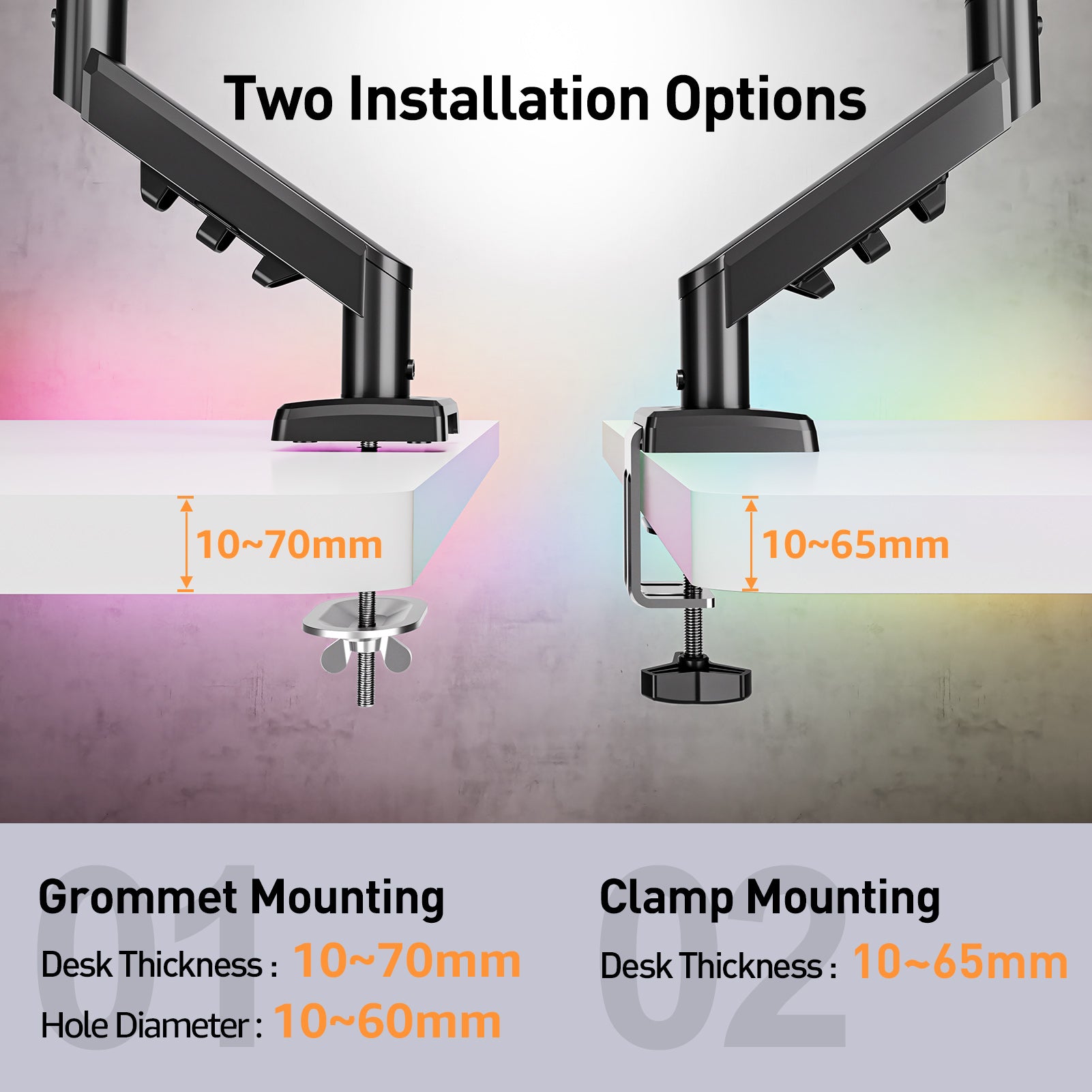 HOMOUNT Single Monitor Desk Mount for 13-32 Inch, 4.4-19.8lbs Screens, Adjustable Gas Spring Monitor Arm, Monitors Stand with Tilt, Swivel, Rotatable