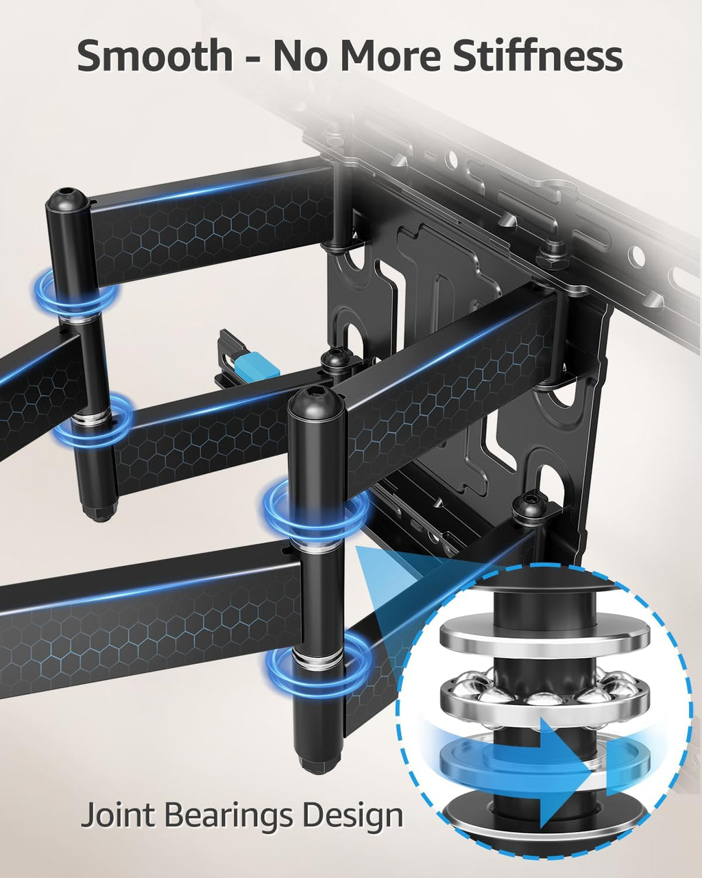 HOMOUNT Ultra Slim TV Mount for Most 37-90 inch TVs, Full Motion TV Wall Mount Swivel and Tilt, Wall Mount Bracket Max VESA 600x400mm, up to 132 lbs