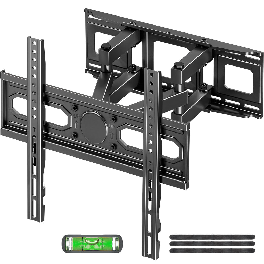 HOMOUNT Full Motion TV Wall Mount, TV Mount for Most 26-65 Inch Flat/Curved TVs, Wall Mount TVs Bracket with Dual Swivel Articulating Arm, Fit 8“ 12” 16" Wood Stud, Max VESA 400x400mm up to 88 LBS