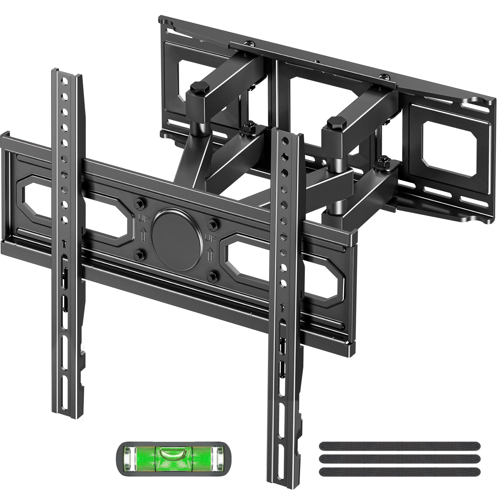 HOMOUNT Full Motion TV Wall Mount, TV Mount for Most 26-65 Inch Flat/Curved TVs, Wall Mount TVs Bracket with Dual Swivel Articulating Arm, Fit 8“ 12” 16" Wood Stud, Max VESA 400x400mm up to 88 LBS