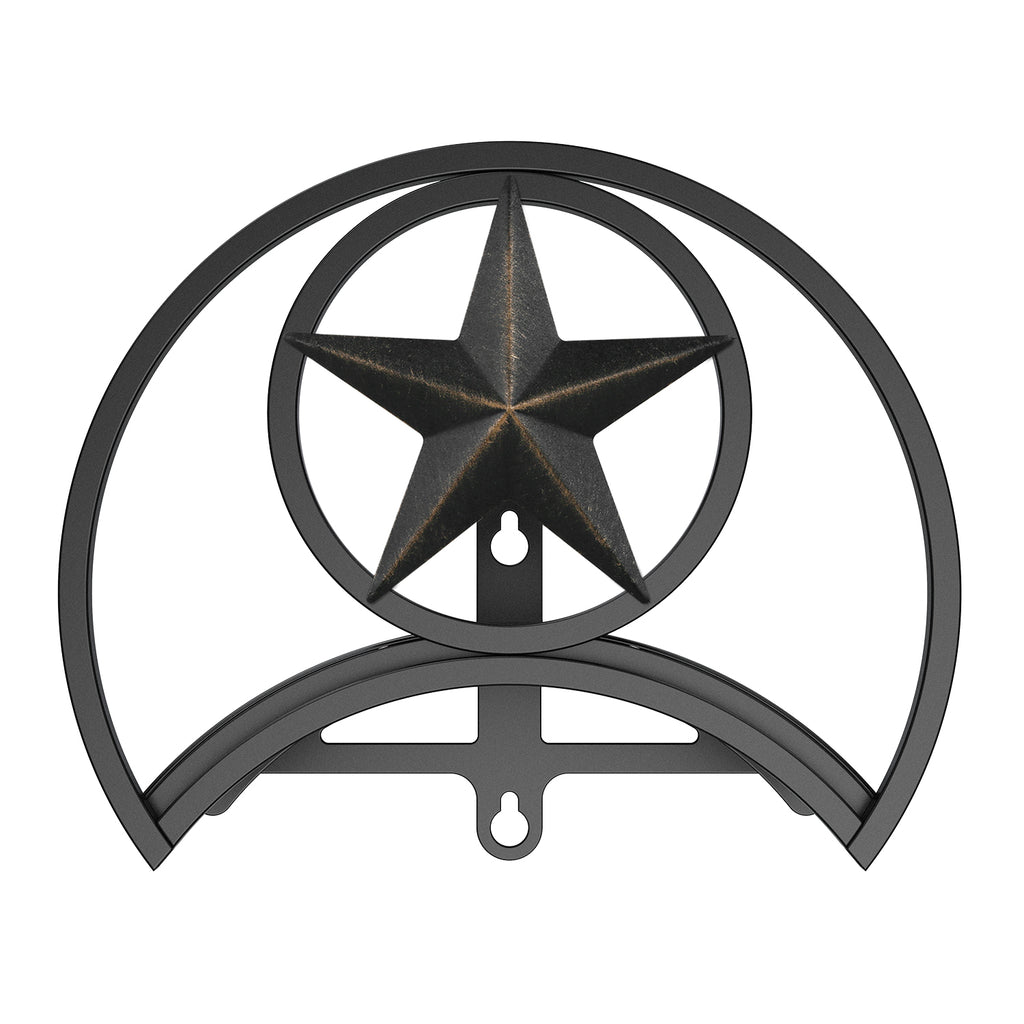 Outlandpro Garden Hose Holder 125Ft Wall-Mounted Hose Reel Decorative Star Durable Hose Hanger
