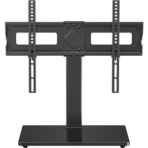 HOMOUNT Universal Table Top TV Stand for 37"-75" Flat Screen TVs, 9 Height Adjustable, Tilt, Swivel TV Base with Tempered Glass Base,TV Mount Hold up to 88lbs