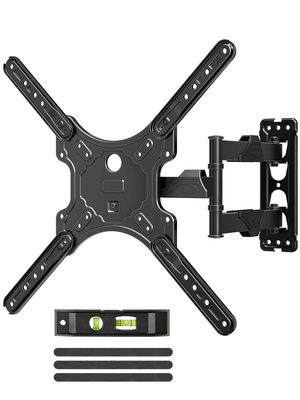 HOMOUNT TV Wall Mount for Most 26-60 Inch TVs, Swivel and Tilt Full Motion TV Mount with Single Stud, Wall Mount Bracket Max VESA 400x400mm, Holds up to 77 lbs