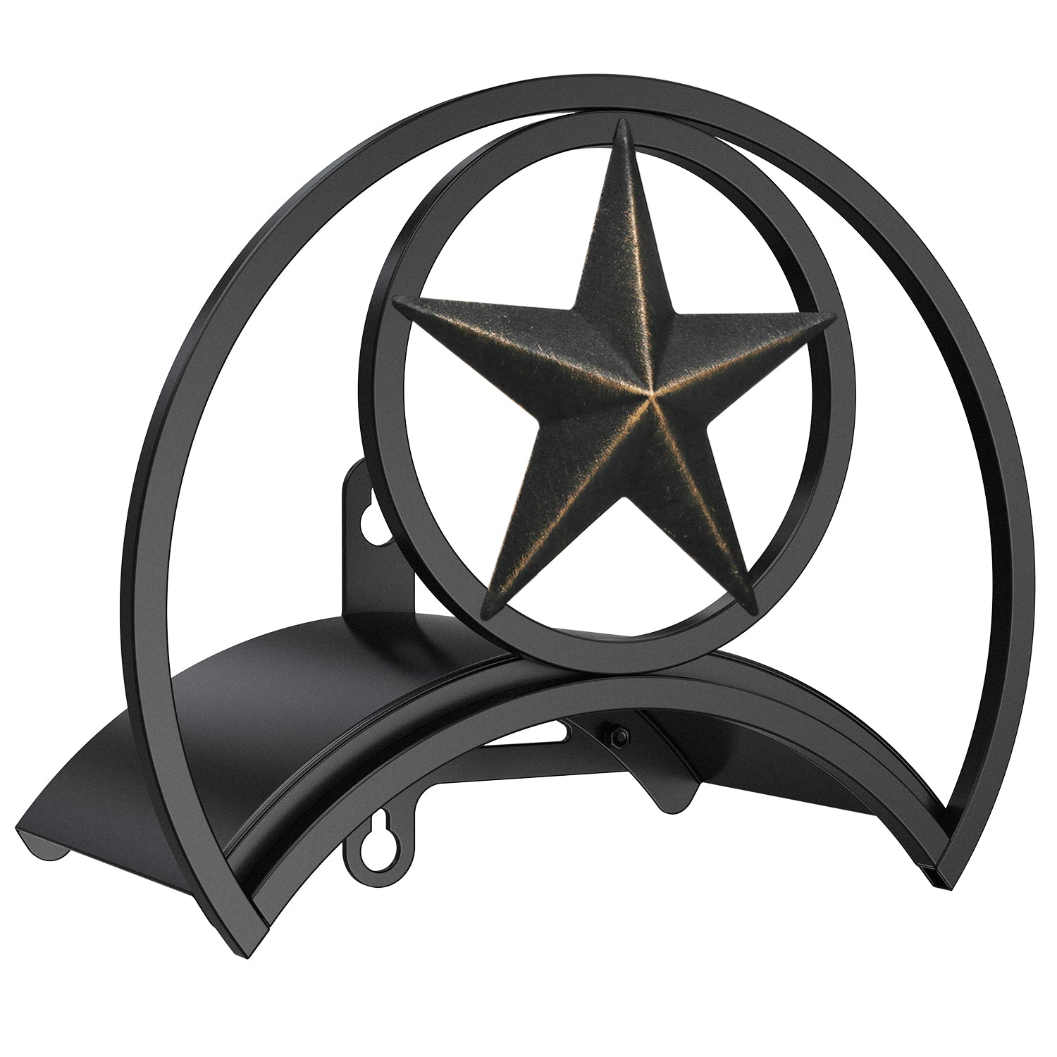 Outlandpro Garden Hose Holder 125Ft Wall-Mounted Hose Reel Decorative Star Durable Hose Hanger