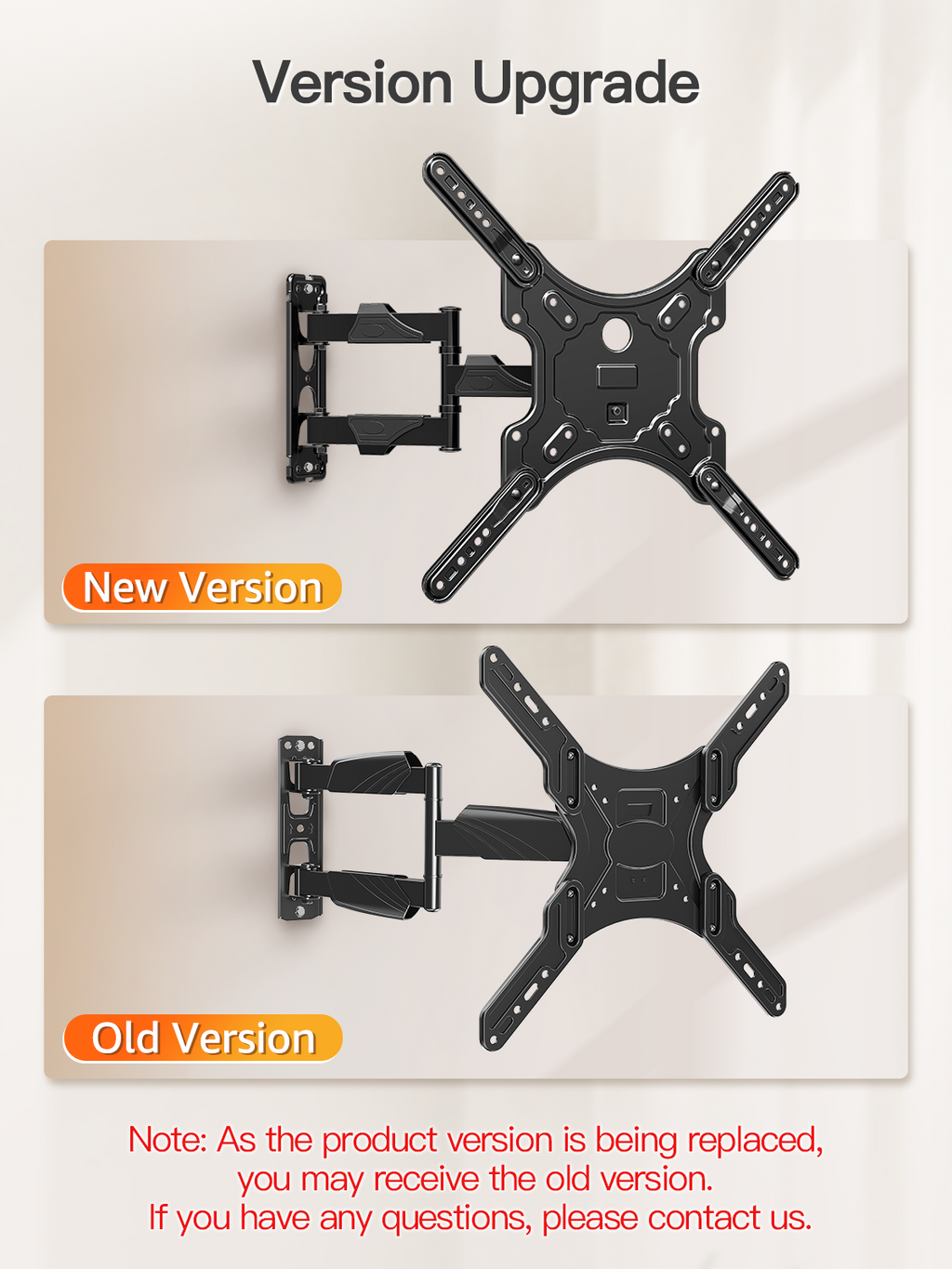 HOMOUNT Full Motion TV Wall Mount for Most 26-60 Inch TVs, Swivel and Tilt TV Mount with Single Stud, Wall Mount Bracket Max VESA 400x400mm, 77 lbs