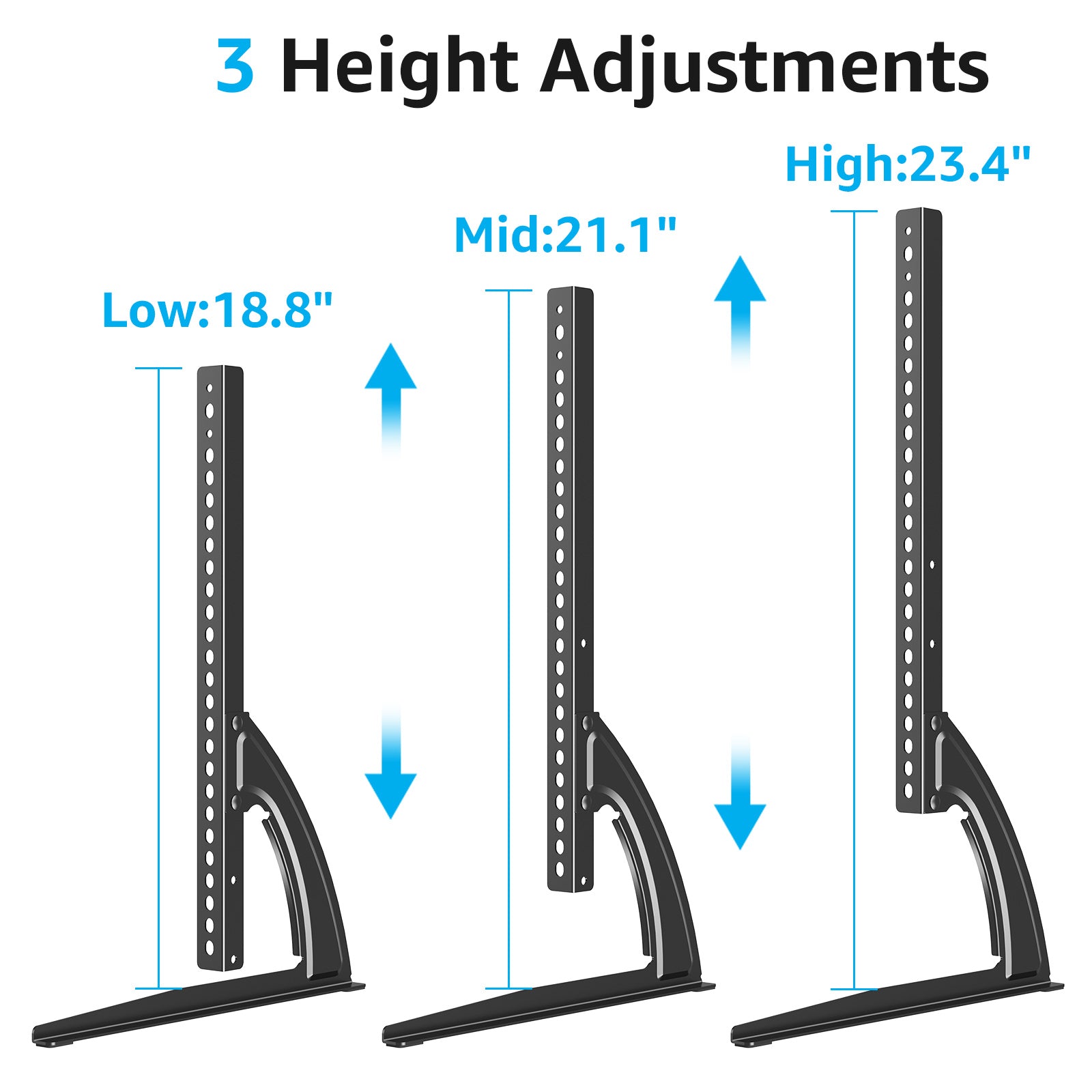 HOMOUNT Universal Table Top TV Stand for Most 27 to 55 inch TVs, Universal TV Leg Stand Holds up to 88 lbs, VESA up to 800x400mm