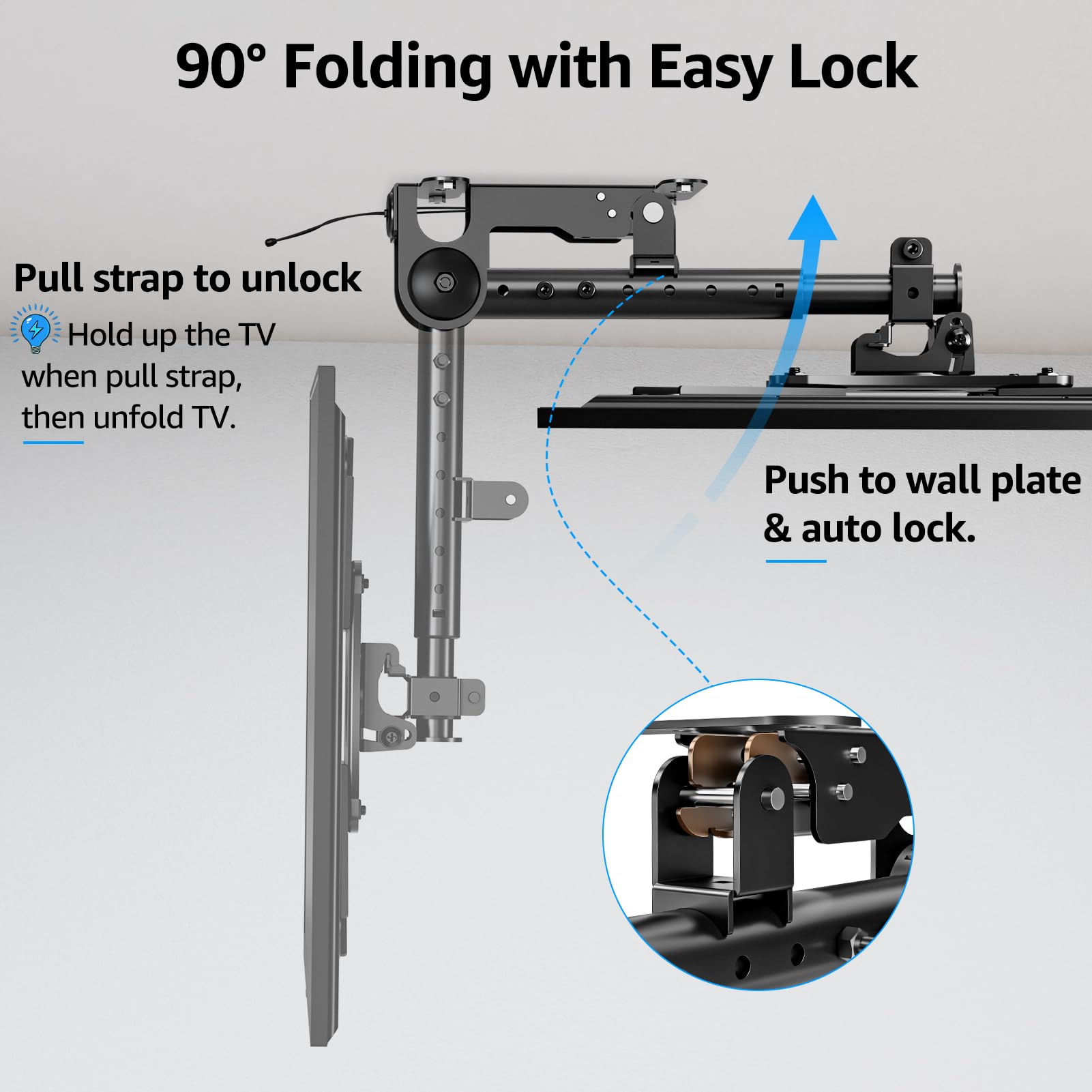 HOMOUNT Ceiling TV Mount for Most 14-40 Inch TVs, Height Adjustable Full Motion Hanging TV Wall Mount Bracket, Max VESA 200x200mm, up to 22 Lbs