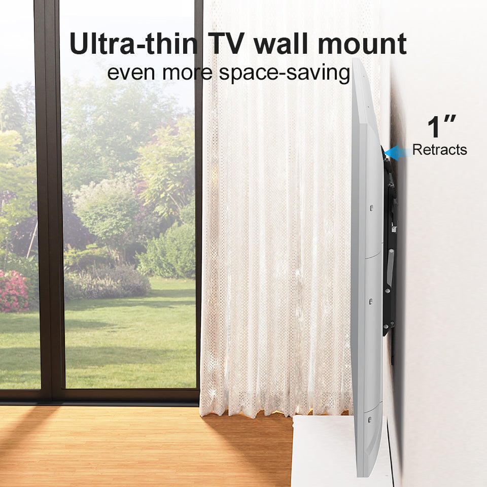 HOMOUNT Ultra-Slim Tilt TV Wall Mount Bracket For TVs 32-80 Inch TVs, Tilting TV MOUNT, up to 110lbs, Max VESA 600x400mm