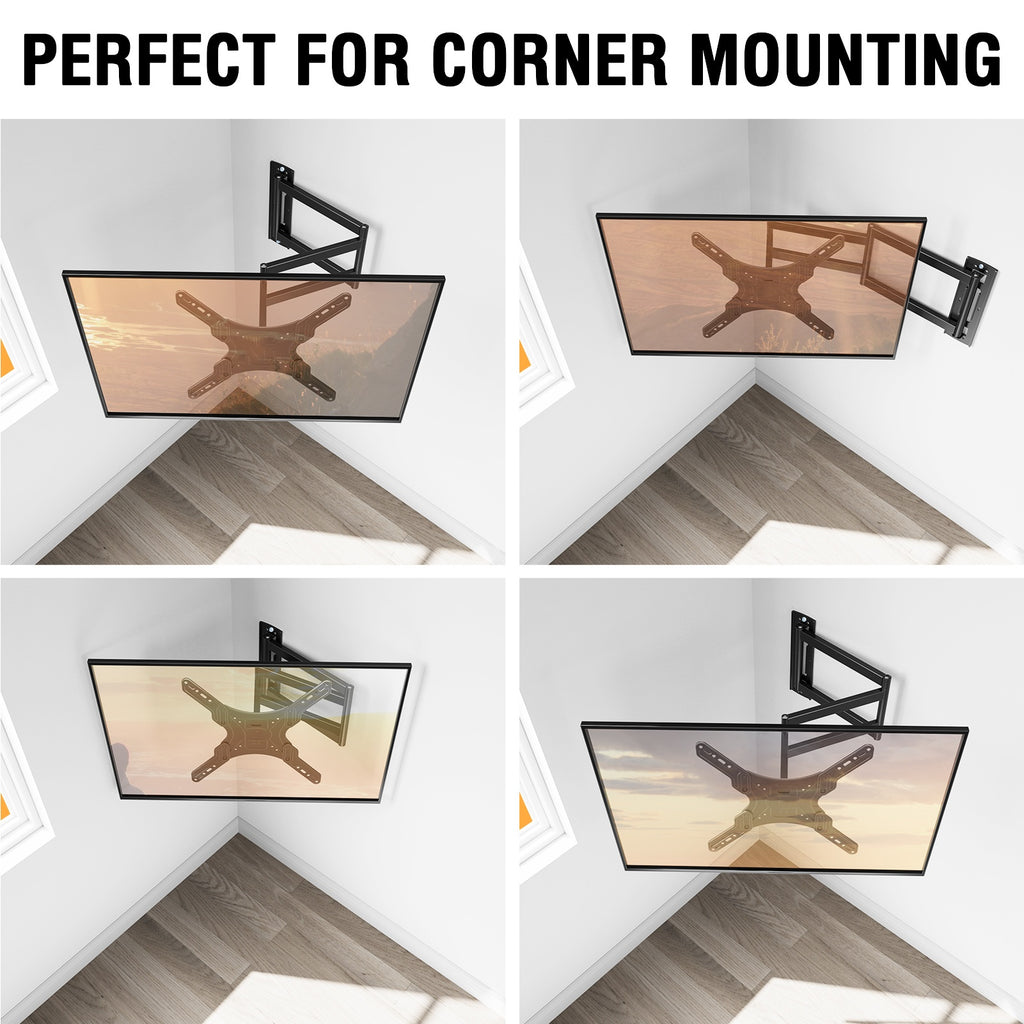 HOMOUNT Long Arm TV Wall Mount for 26-65 Inch TVs, 37.4 Inch Long Extension TV Mount Swivel and Tilt, Full Motion Wall Mount tv Bracket, Max VESA 400x400mm, Holds up to 77 lbs