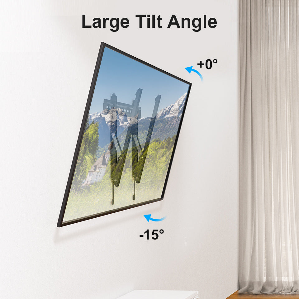 HOMOUNT Ultra-Slim Tilt TV Wall Mount Bracket For TVs 32-80 Inch TVs, Tilting TV MOUNT, up to 110lbs, Max VESA 600x400mm