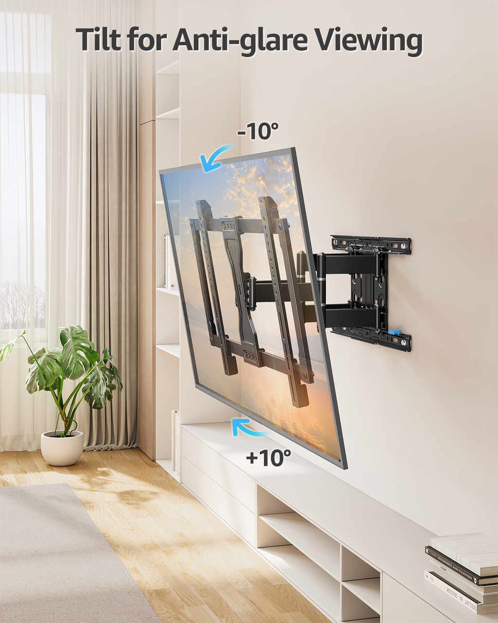 HOMOUNT Ultra Slim TV Mount for Most 37-90 inch TVs, Full Motion TV Wall Mount Swivel and Tilt, Wall Mount Bracket Max VESA 600x400mm, up to 132 lbs