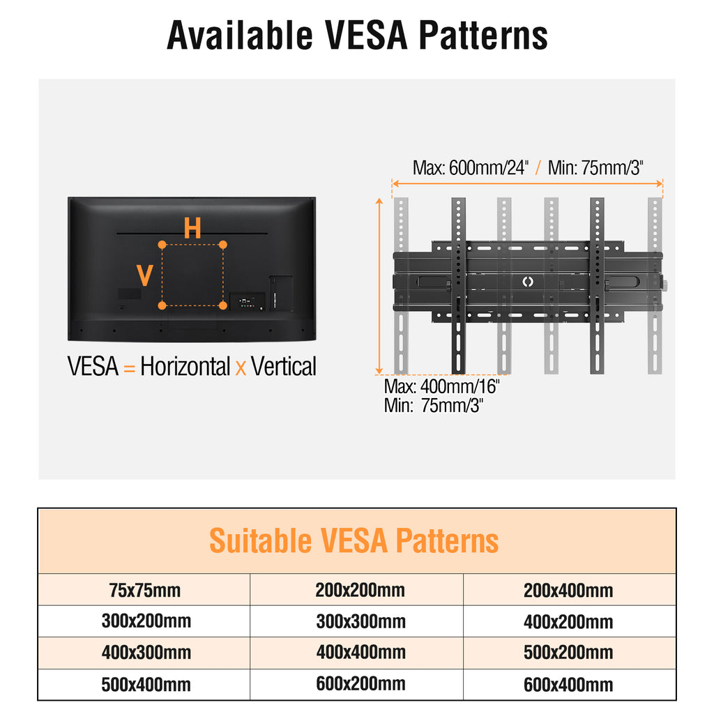 HOMOUNT Full Motion TV Wall Mount for Most 42-82 inch TVs, Wall Mount Bracket with Articulating Swivel and Tilt Fits 16" Stud, TV Mount Max VESA 600x400mm, Holds up to 100lbs