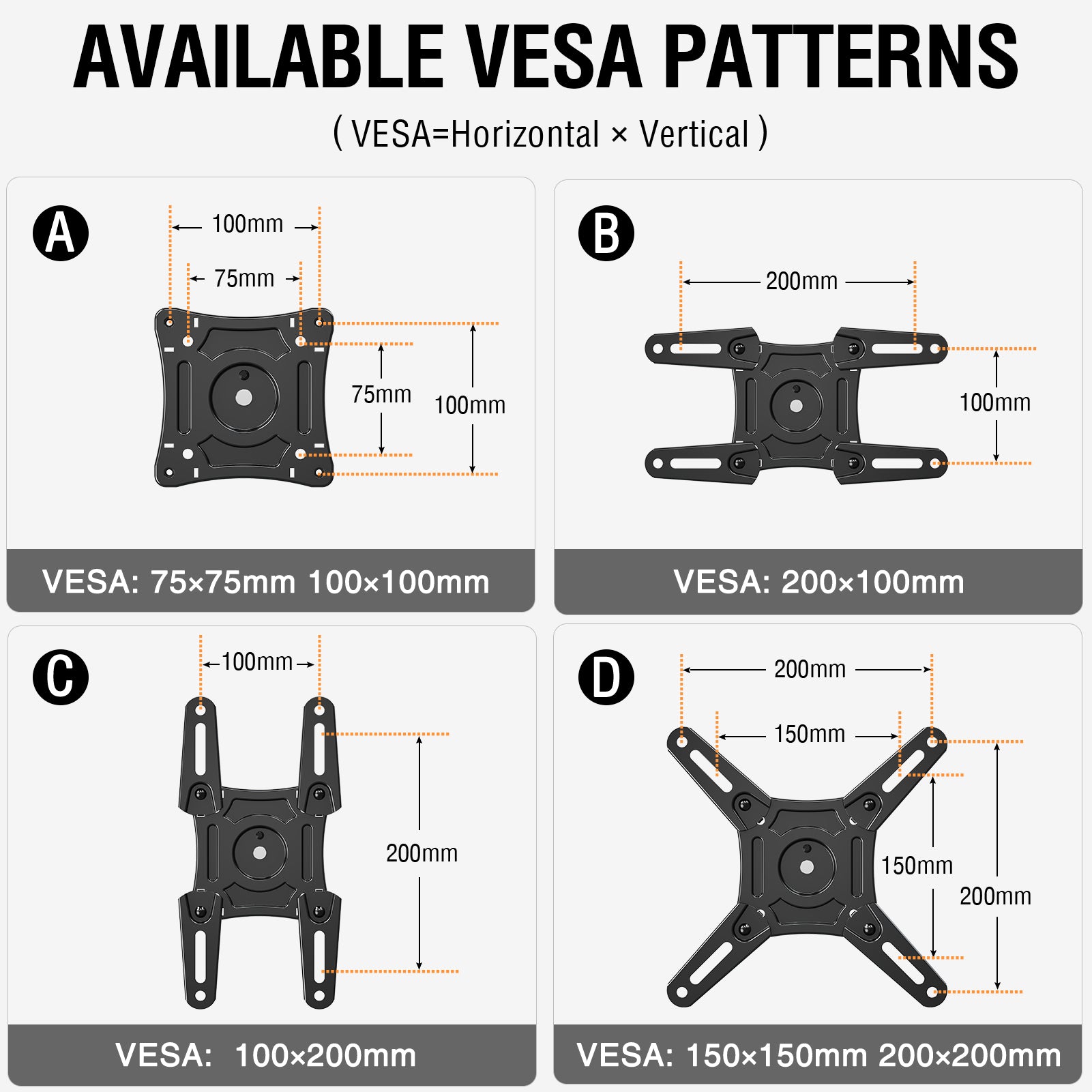 HOMOUNT UL Listed Full Motion TV Monitor Wall Mount for Most 14-42 Inch LED LCD Flat Screen TVs & Monitors, Swivel Tilt Extension Rotation TV Mount Bracket Max VESA 200x200mm, up to 33 lbs