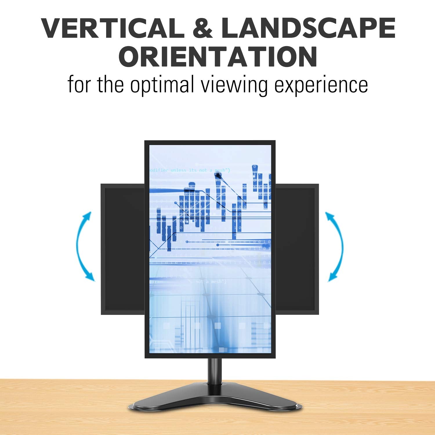 HOMOUNT Single Monitor Stands Fits 13'' to 32'' Computer Screen, Freestanding VESA Monitor Desk Mount, Max VESA 75x75 100x100, up to 17.6lbs