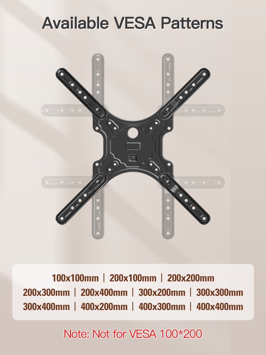 HOMOUNT TV Wall Mount for Most 26-60 Inch TVs, Swivel and Tilt Full Motion TV Mount with Single Stud, Wall Mount Bracket Max VESA 400x400mm, Holds up to 77 lbs