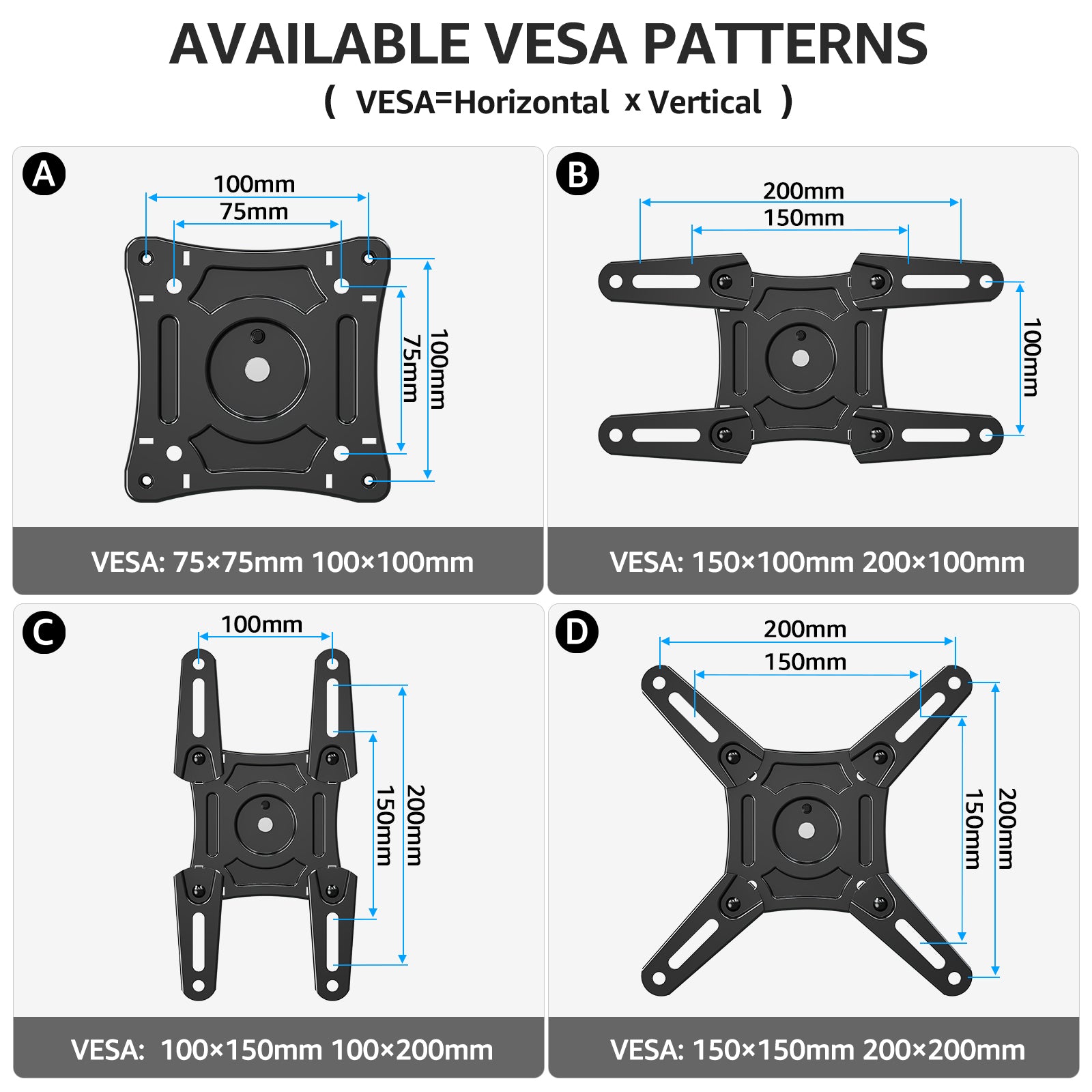 HOMOUNT Full Motion Long Arm TV Wall Mount for Most 14-42 inch TVs, Max VESA 200x200mm, up to 44 lbs, with 21.7 inch Swivel Extension Arm