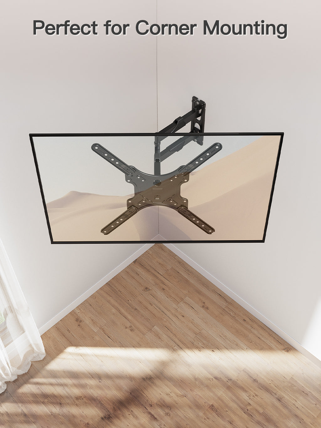 HOMOUNT Full Motion TV Wall Mount for Most 26-60 Inch TVs, Swivel and Tilt TV Mount with Single Stud, Wall Mount Bracket Max VESA 400x400mm, 77 lbs