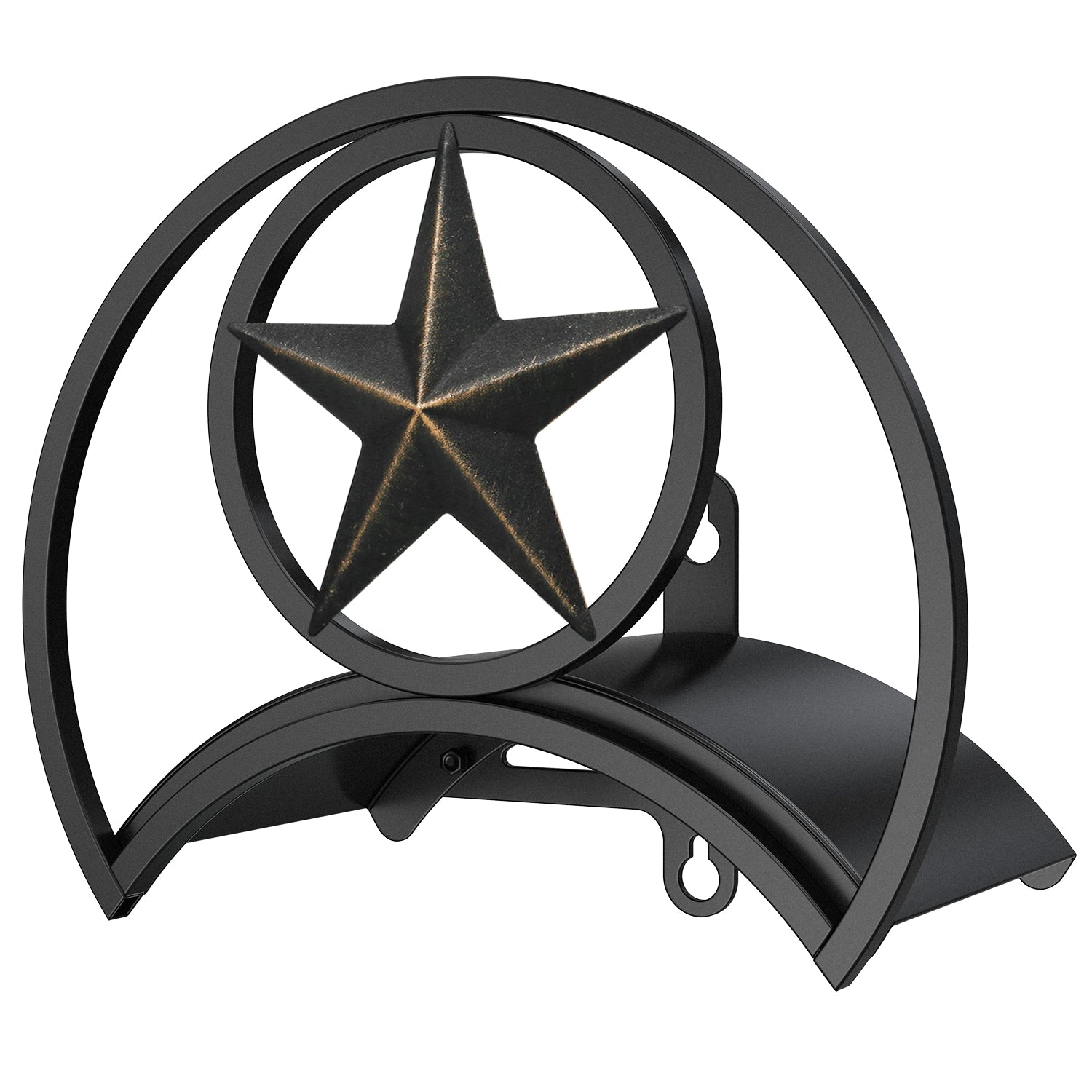 Outlandpro Garden Hose Holder 125Ft Wall-Mounted Hose Reel Decorative Star Durable Hose Hanger