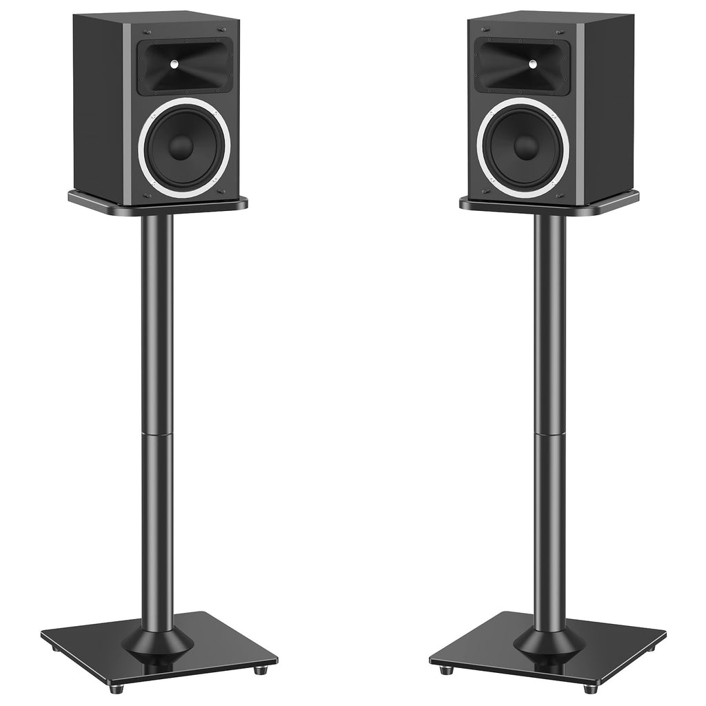 HOMOUNT Floor Speaker Stands, 31" Height Satellite & Bookshelf Speaker Stands, Floorstanding Shelf Speaker Stand, 1 Pair, Each Hold Up to 22lbs