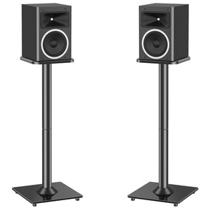 HOMOUNT Floor Speaker Stands, 31" Height Satellite & Bookshelf Speaker Stands, Floorstanding Shelf Speaker Stand, 1 Pair, Each Hold Up to 22lbs